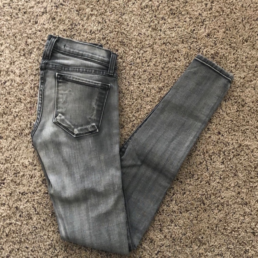 Flying monkey gray low rise skinny jeans